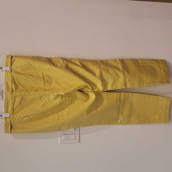 Zara Basic Yellow Slim Pants Side Pockets Women's Size 8 Summer - Picture 2 of 10